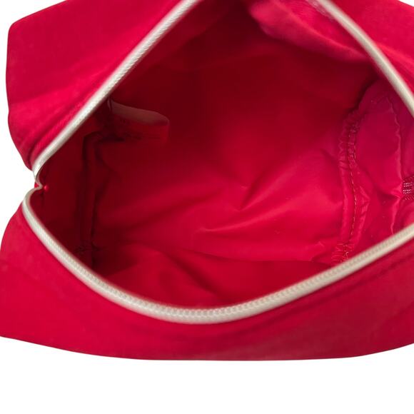 Dior Beauty CD Logo Soft Red Makeup Bag Zip Pouch - Picture 5 of 7